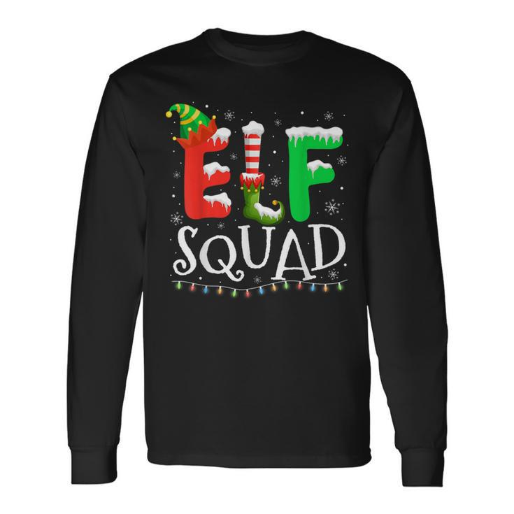 Elf Family Christmas Matching Pajamas Xmas Elf Squad Long Sleeve T-Shirt Gifts ideas