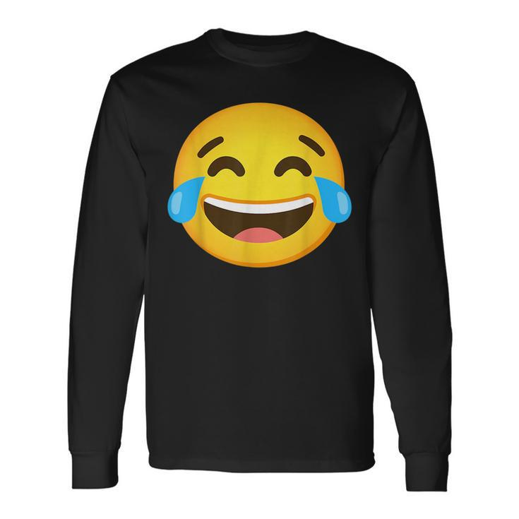 Emoticon Laughing Tears Face With Tears Of Joy Long Sleeve T-Shirt