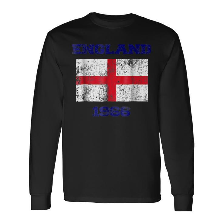 England 1966 Vintage Soccer Football Flag Lions Long Sleeve T-Shirt T-Shirt