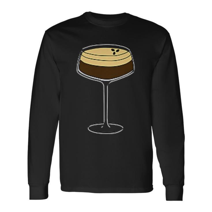 Espresso Martini Minimalist Elegance Apparel Long Sleeve T-Shirt Gifts ideas