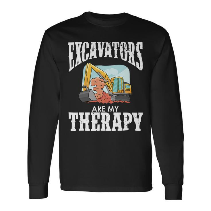 Excavator Operator Remote Control Digger Machine Rc 4 Long Sleeve T-Shirt