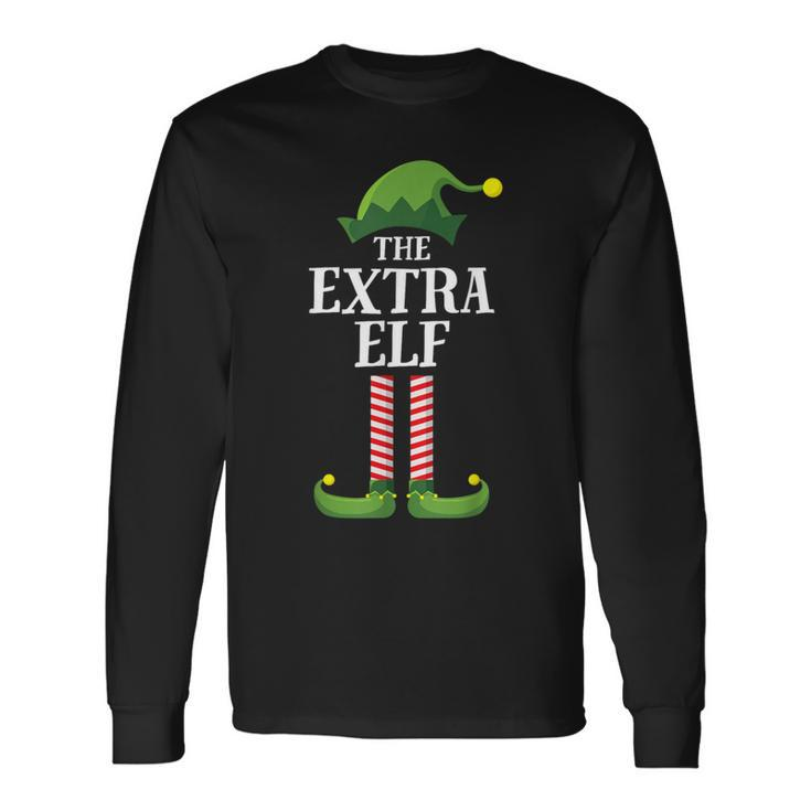 Extra Elf Matching Family Group Christmas Party Elf Long Sleeve T-Shirt