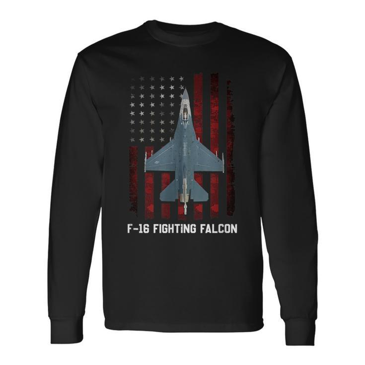 F-16 Fighting Falcon F 16 Plane F-16 Falcon Long Sleeve T-Shirt