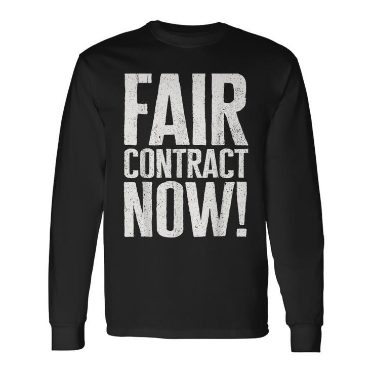 Fair Contract Now Writers Guild Of America Wga Strike Long Sleeve T-Shirt Gifts ideas