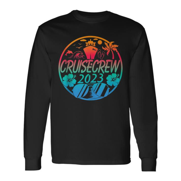 Family Cruise Crew 2023 Matching Group Squad Quote Long Sleeve T-Shirt