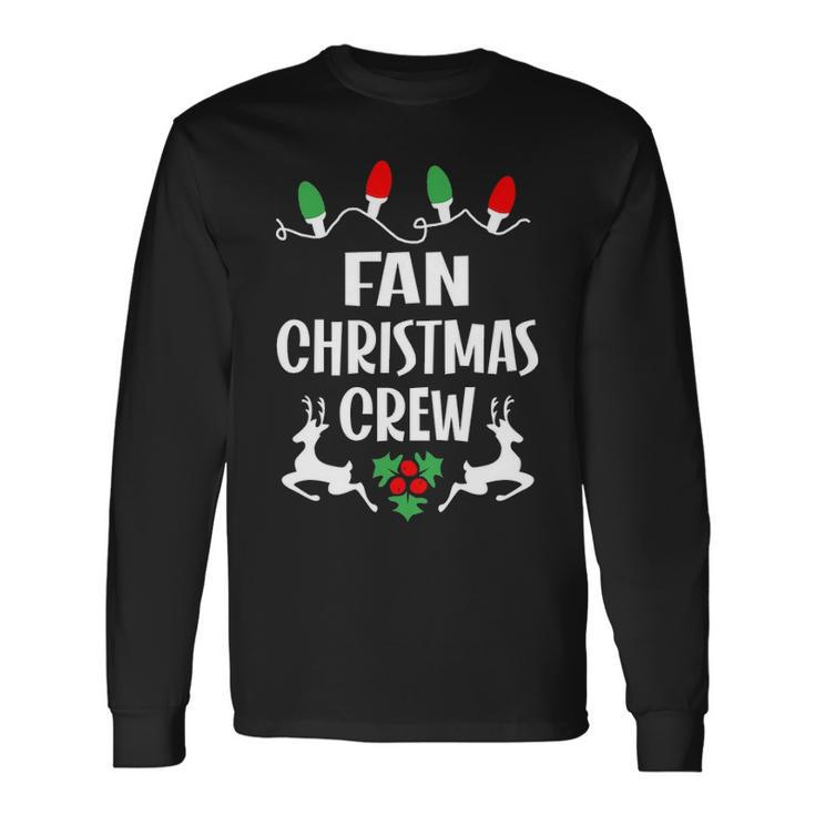 Fan Name Christmas Crew Fan Long Sleeve T-Shirt