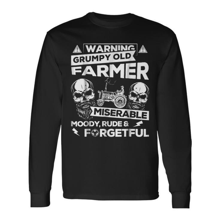 Farmer Grumpy Old Grandpa Farmer Long Sleeve T-Shirt T-Shirt