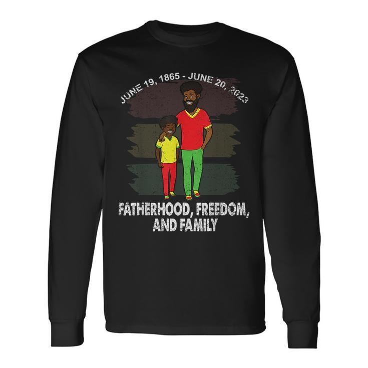 Father And Son Junenth Fatherhood Black History African Long Sleeve T-Shirt T-Shirt