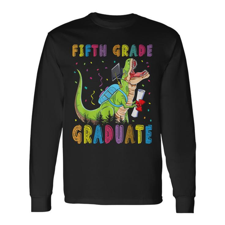 Fifth Grade Graduate Dinosaur Trex Fifth Grade Graduation Long Sleeve T-Shirt T-Shirt
