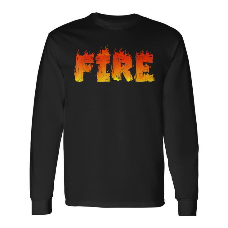 Fire Halloween Costume Fire And Ice Matching Couples Long Sleeve T-Shirt