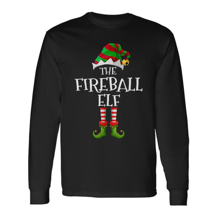 Fireball Elf Matching Family Group Christmas Party Long Sleeve T-Shirt