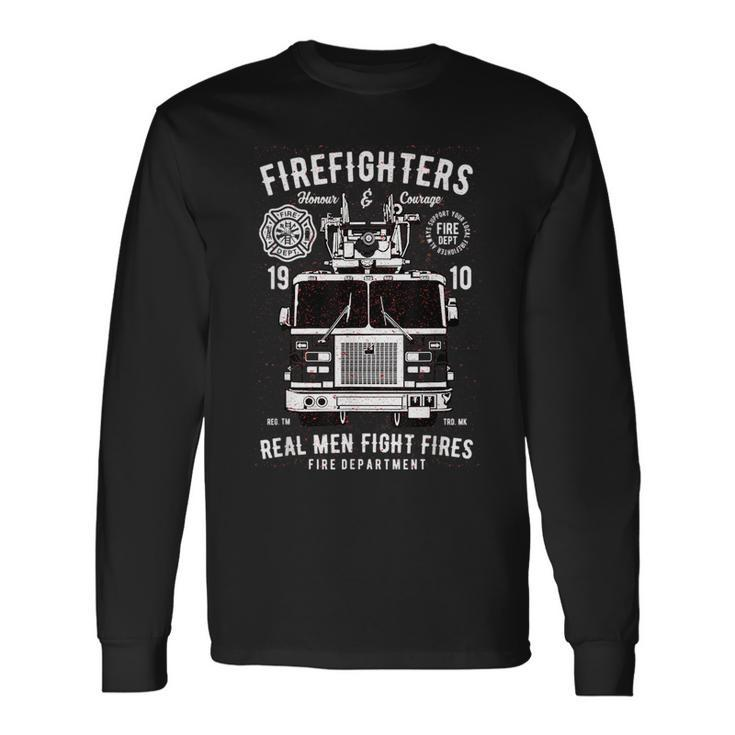 Firefighters Truck Proud Firefighter Job Pride Fireman Dept Long Sleeve T-Shirt T-Shirt