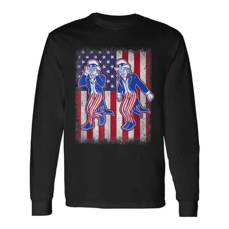 Firework Uncle Sam Griddy Dance 4Th Of July Independence Day Long Sleeve T-Shirt T-Shirt Gifts ideas