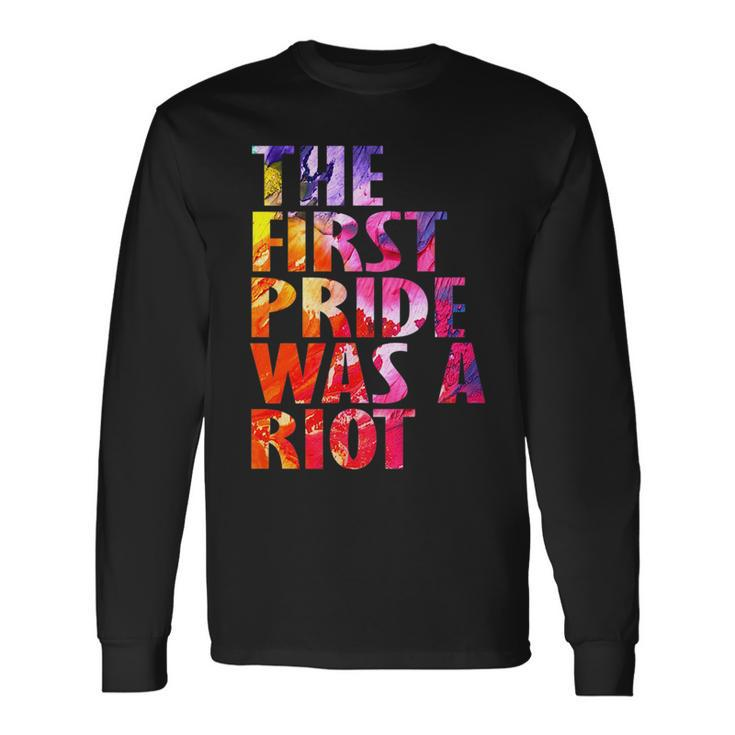 The First Gay Pride Was A Riot Lgbt Abstract Long Sleeve T-Shirt T-Shirt