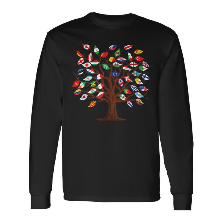 Flags Of Countries Of The World International Flag Tree Kid Long Sleeve T-Shirt T-Shirt