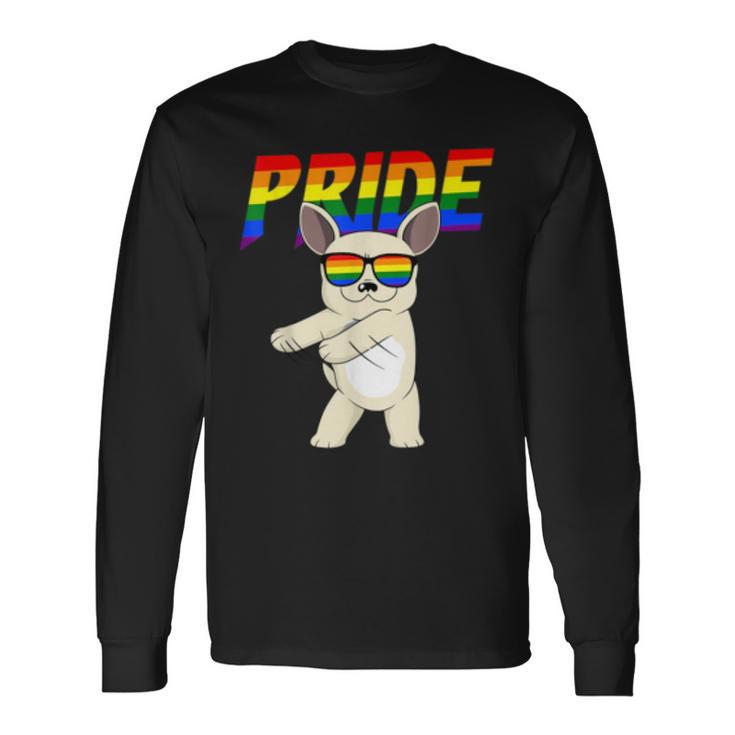 Flossing French Bulldog Lesbian Gay Lgbt Pride Long Sleeve T-Shirt T-Shirt