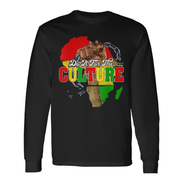 Do It For-The-Culture Junenth Map Black History Month Long Sleeve T-Shirt