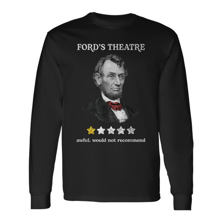 Ford's Theater Presidential History Abe Lincoln Long Sleeve T-Shirt