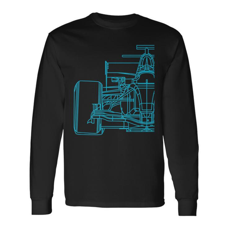 Formula Racecar Schematic Race Car Driver Formula Racing Driver Long Sleeve T-Shirt T-Shirt