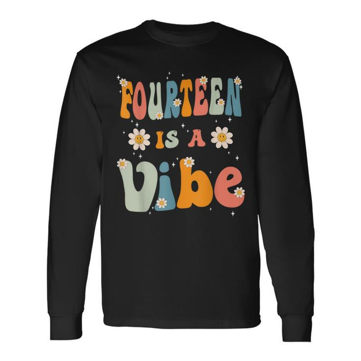 Fourn Is A Vibe 14Th Birthday Party 14 Year Old Long Sleeve T-Shirt