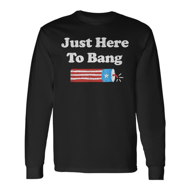 Fourth Of July 4Th Of July Im Just Here To Bang 2 Long Sleeve T-Shirt