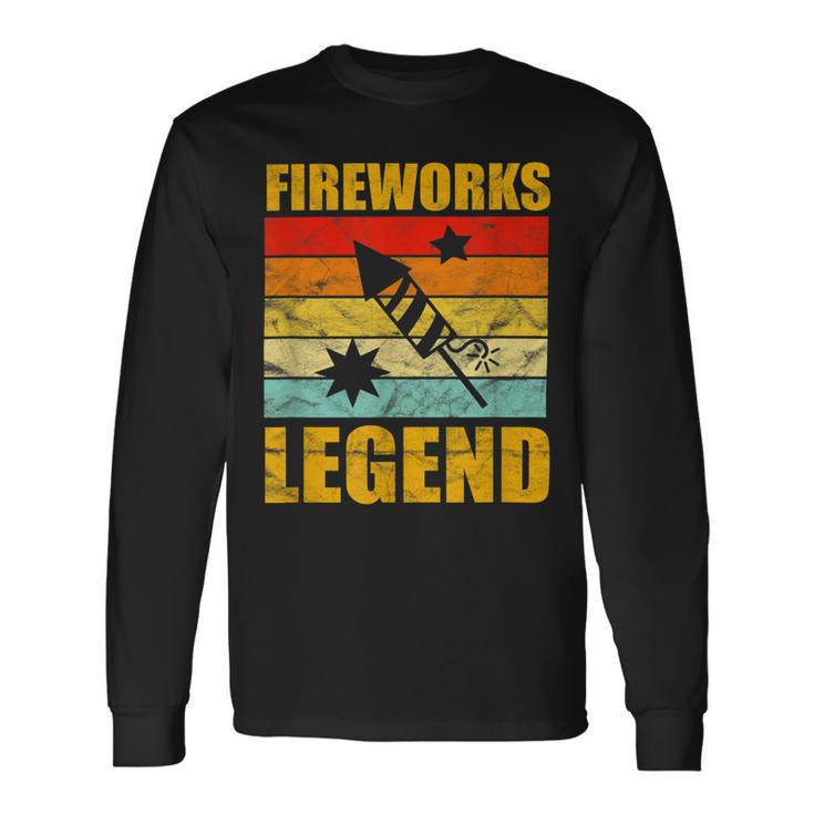 Fourth Of July Fireworks Legend Independence Day 1776 Long Sleeve T-Shirt