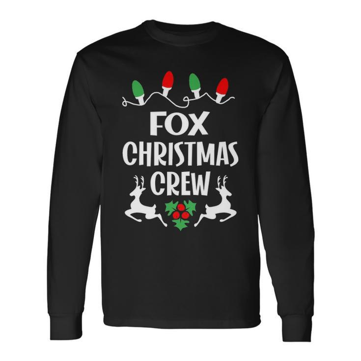 Fox Name Christmas Crew Fox Long Sleeve T-Shirt