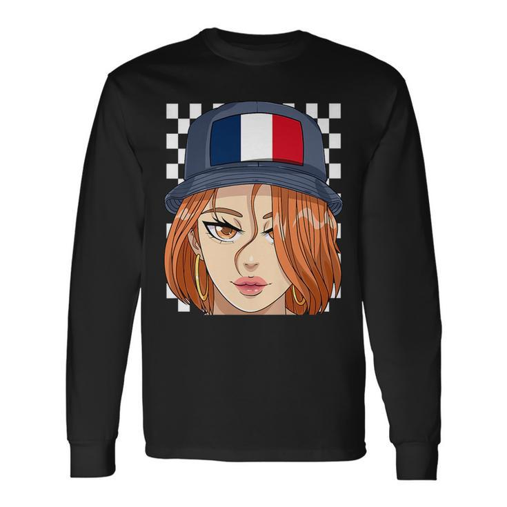 France Flag Bucket Hat French Girl European Pride Long Sleeve T-Shirt T-Shirt