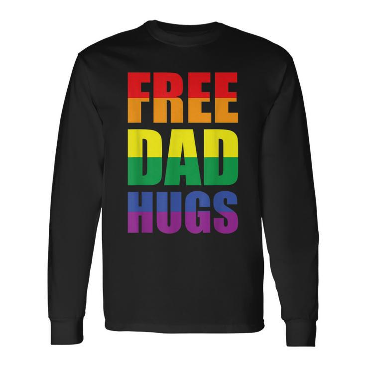 Free Dad Hugs Pride Month Supports Lgbt Long Sleeve T-Shirt