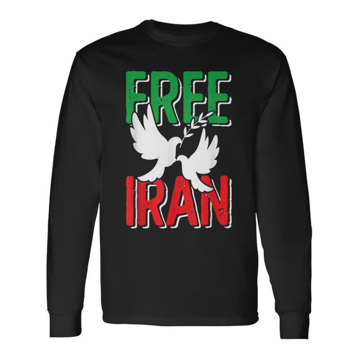 Free Iran Love Freedom Iranian Persian Azadi Long Sleeve