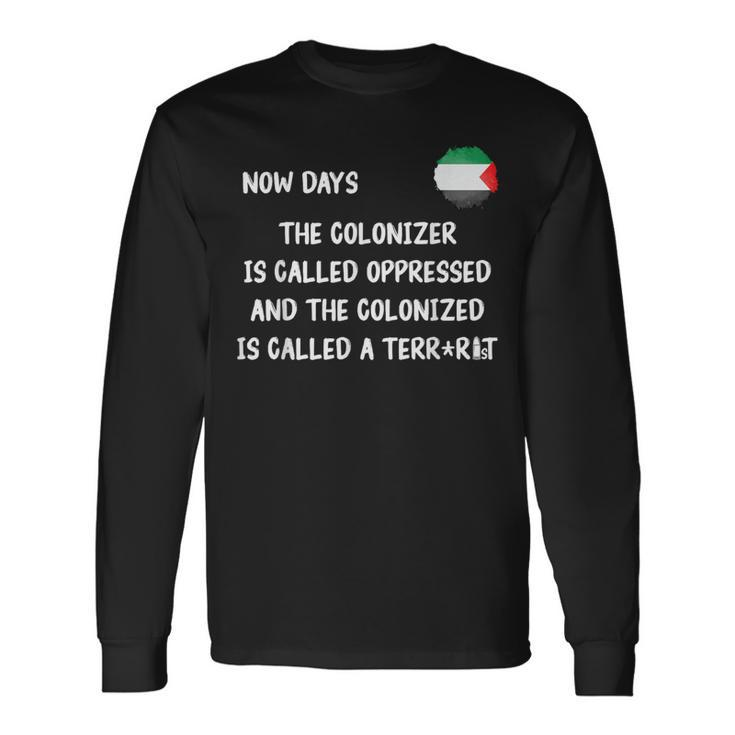 Free Palestine Support Middle East Peace Long Sleeve T-Shirt
