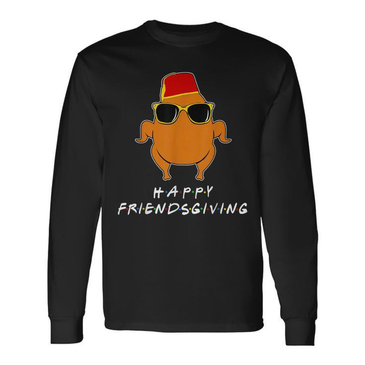 Friendsgiving Friends Turkey Head Thanksgiving Squad Long Sleeve T-Shirt