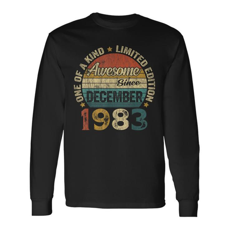 40 Years Old December 1983 Vintage 40Th Birthday Long Sleeve T-Shirt