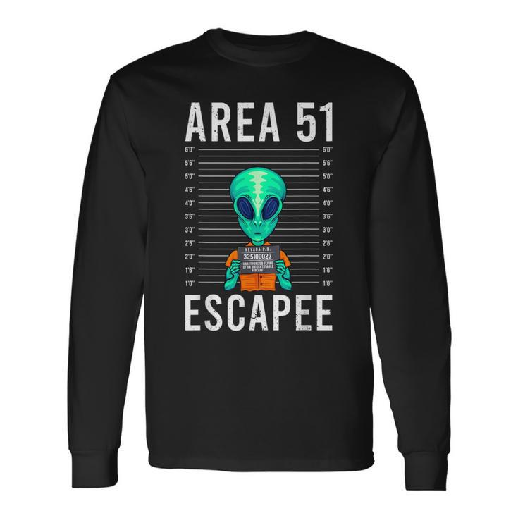 Alien Art Alien Lover Area 51 Escapee Alien Long Sleeve T-Shirt