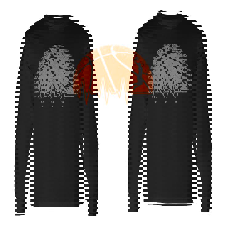 Basketball Heartbeat Basketball Player Long Sleeve