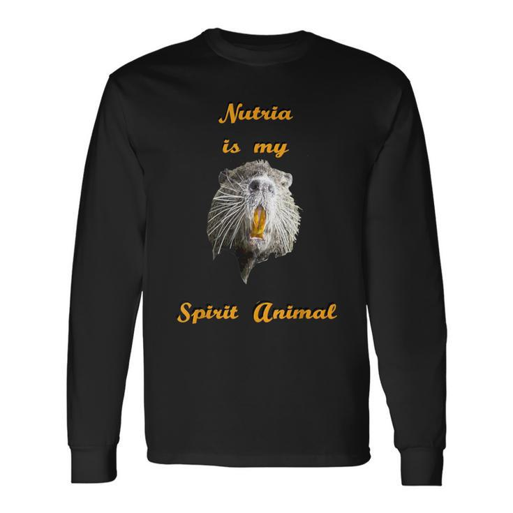 Cajun Louisiana Nutria Rat Spirit Animal Long Sleeve T-Shirt
