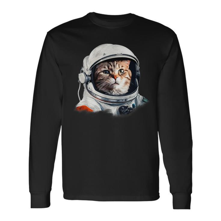 Cat Astronaut Costume Space Cats Owner Long Sleeve T-Shirt