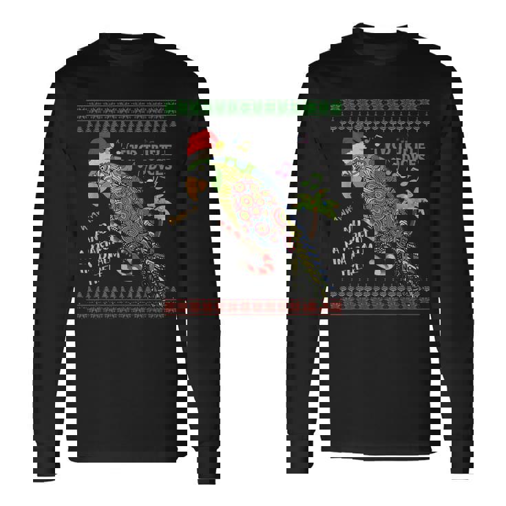 Christmas Tropical Parrot Ugly Christmas Sweater Long Sleeve T-Shirt