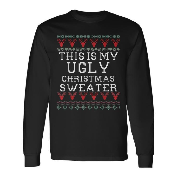 Holiday Ugly Christmas Sweater Long Sleeve T-Shirt
