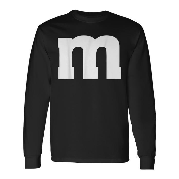 Letter M Groups Halloween 2023 Team Groups Costume Long Sleeve T-Shirt