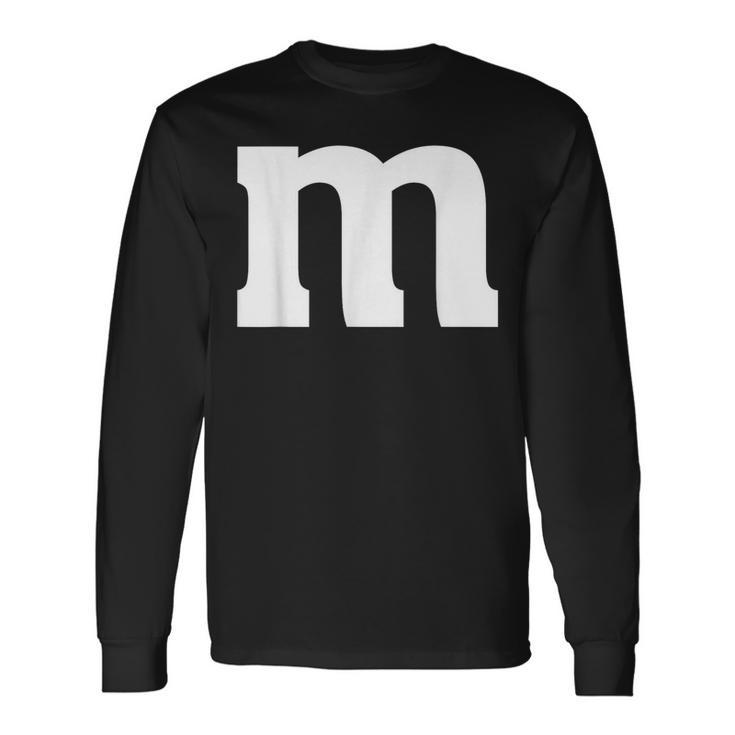 Letter M Halloween Matching Color Costume Group Family Long Sleeve T-Shirt