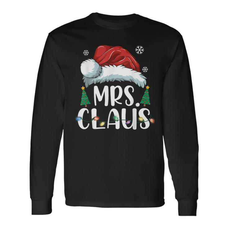 Mrs Claus Santa Christmas Matching Couple Pajama Long Sleeve T-Shirt