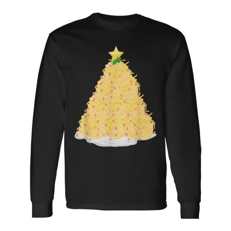 Noodle Christmas Tree Ramen Lover's Xmas Pajama Long Sleeve T-Shirt