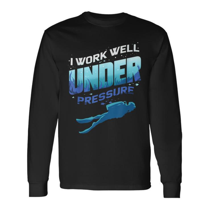 Scuba Diver For Underwater Quote Freediving Long Sleeve T-Shirt