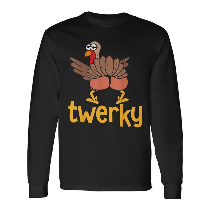 Thanksgiving Turkey Twerky Family Matching Youth Long Sleeve T-Shirt