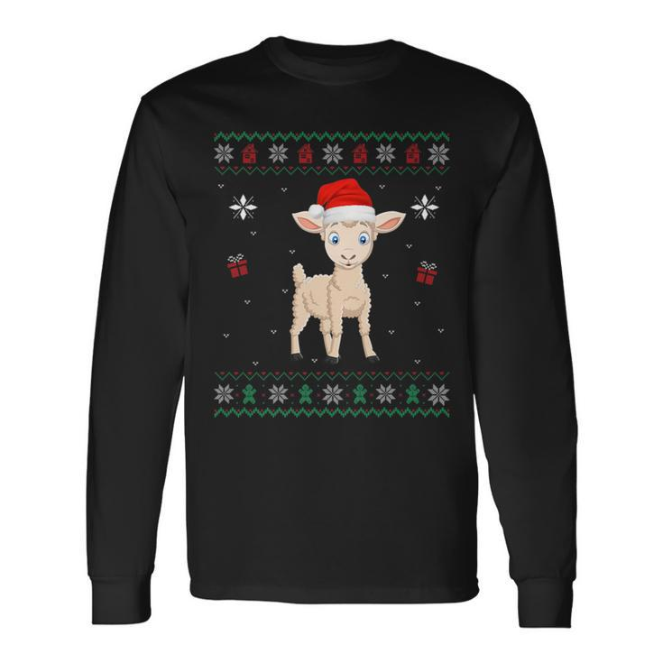 Ugly Xmas Sweater Style Matching Sheep Christmas Long Sleeve T-Shirt