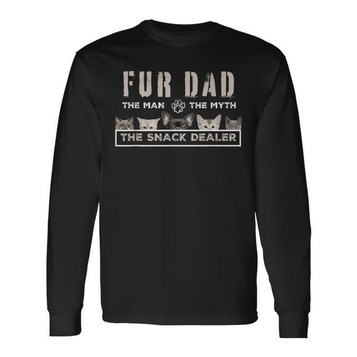 Fur Dad The Man The Myth Dog Cat Fathers Day Long Sleeve T-Shirt T-Shirt