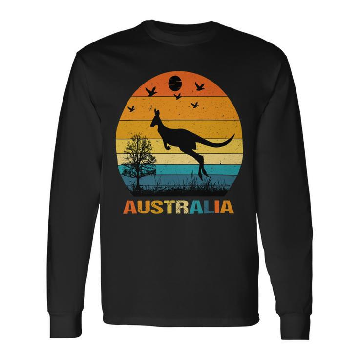 G Day Mate Kangaroo Aussie Animal Australia Flag Australia 2 Long Sleeve T-Shirt