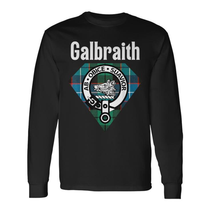 Galbraith Clan Scottish Name Coat Of Arms Tartan Long Sleeve T-Shirt