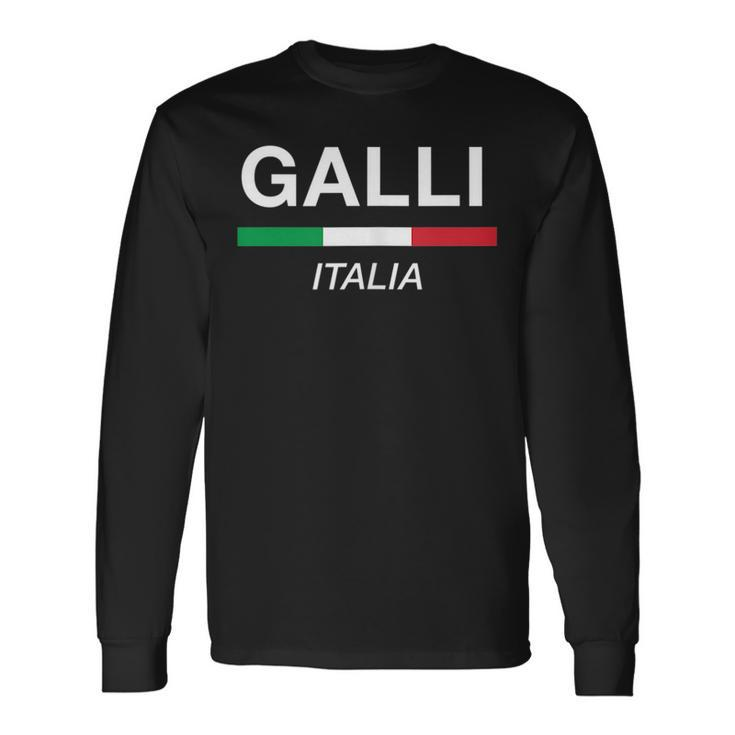 Galli Italian Name Italy Flag Italia Surname Long Sleeve T-Shirt T-Shirt